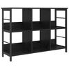 vidaXL Boekenkast 6-laags 102 x 32 x 72,5 cm Bewerkt hout Zwart Eiken