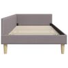 vidaXL Hoekbedframe met hoofdeinde Taupe 90 x 190 cm Stof