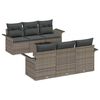 vidaXL Tuin Sofa Set 7 st Grijs poly rattan