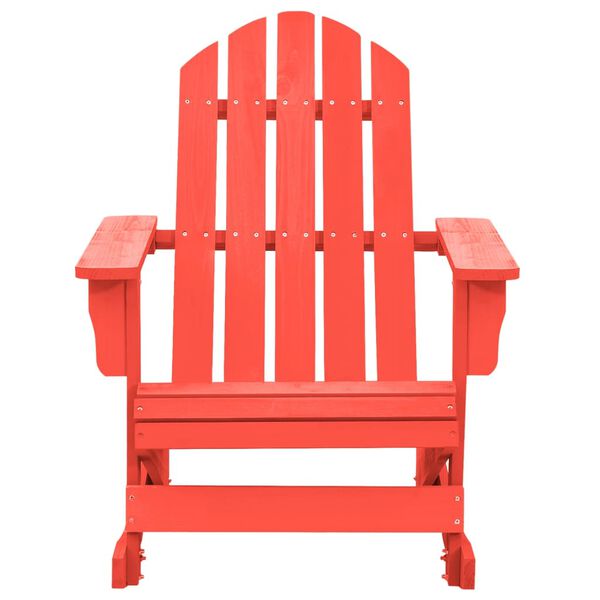 vidaXL Schommelstoel Adirondack massief vurenhout rood