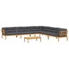 vidaXL 6-delige Loungeset pallet met kussens massief acaciahout