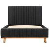 vidaXL Bedframe stof donkergrijs 90x200 cm