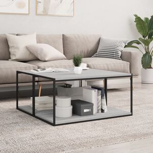 vidaXL Wandschappen 4 st 80x40x1,5 cm bewerkt hout grijs sonoma eiken