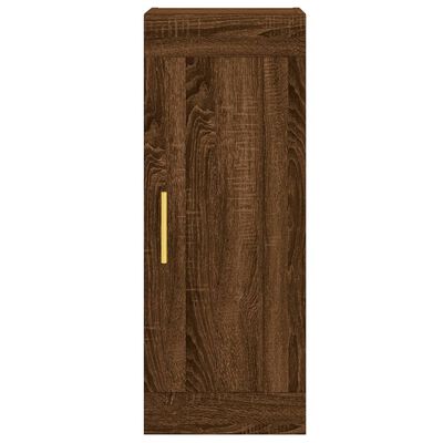 vidaXL Wandkast 34,5x34x90 cm bewerkt hout bruin eikenkleur