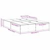 vidaXL Opbergbedframe met opslag Zwart Eiken 140 x 190 cm Bewerkt hout