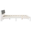 vidaXL Bedframe Wit en lichtgrijs 160 x 200 cm Massief grenenhout