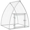 vidaXL Kippenhok 100x105x120 cm gegalvaniseerd staal zilverkleurig