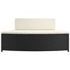 vidaXL Spa-bankjes met kussens 2 st poly rattan zwart