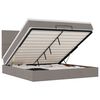 vidaXL Ottoman bed met matras en LED's 180x200cm stof taupe