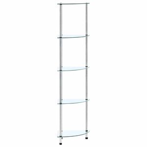 vidaXL Kastje 5-laags 30x30x130 cm gehard glas transparant