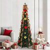 vidaXL Kunstkerstboom met 200 LED met standaard Groen 210 cm PVC