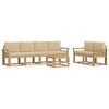 vidaXL Buiten bankenset 7 st Wit en Beige