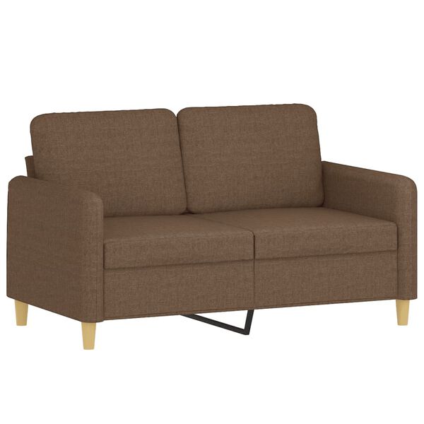 vidaXL 4-delige Loungeset met kussens stof bruin