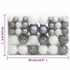 vidaXL 111-delige Kerstballenset polystyreen wit en grijs