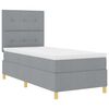 vidaXL Boxspring bed met matras Lichtgrijs 90 x 200 cm Stof