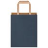 vidaXL Papieren zakken 50 st met hengsels 18x8x22 cm blauw