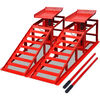 vidaXL Autoreparatie oprijplaten 2 st staal rood