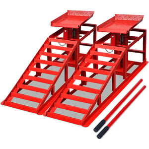 vidaXL Autoreparatie oprijplaten 2 st staal rood