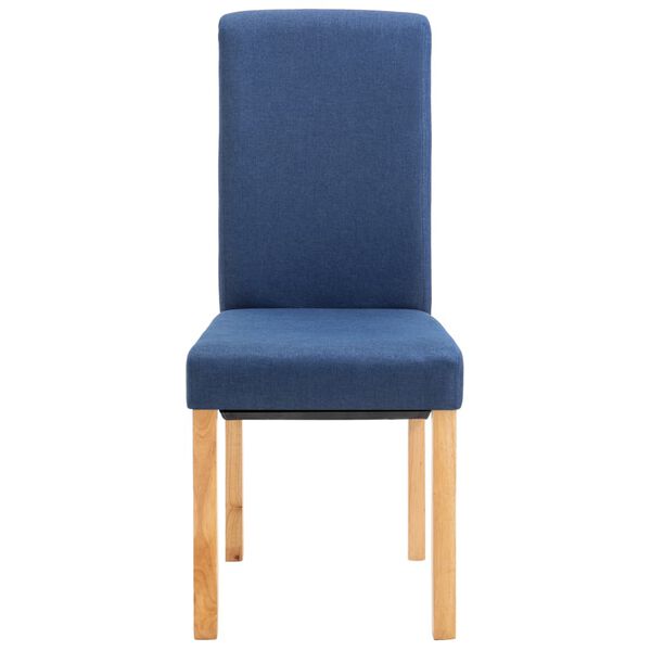 vidaXL Eetkamerstoelen 4 st stof blauw