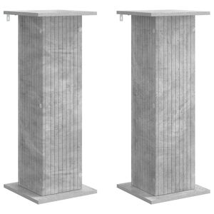 vidaXL Plantenstandaard 2 st Betongrijs 30,5 x 30 x 80,5 cm