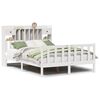 vidaXL Bed met boekenkast zonder matras grenenhout wit 160x200 cm