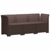 vidaXL 3-zits Tuinbank in Rattan Look PP Bruin