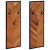 vidaXL Kapstokken 2 st 35x1x90 cm massief acaciahout