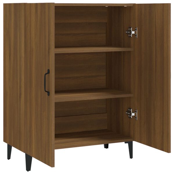 vidaXL Dressoir 70x34x90 cm bewerkt hout bruin eikenkleur