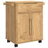 vidaXL Keuken Trolley FLORO Wasbruin 72,5 x 45 x 80 cm