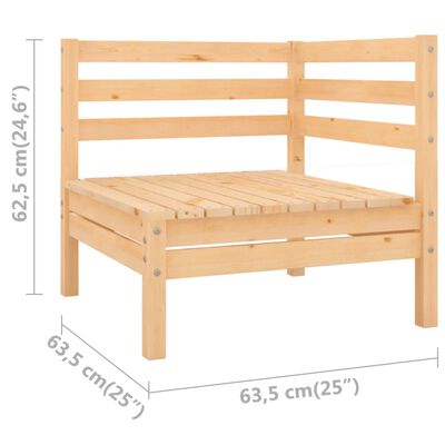 vidaXL 3-delige Loungeset massief grenenhout