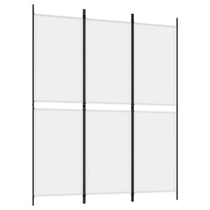 vidaXL Kamerscherm met 3 panelen 150x180 cm stof wit
