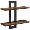vidaXL Zwevende schappen Gerookt eiken 40 x 15 x 40 cm Bewerkt hout