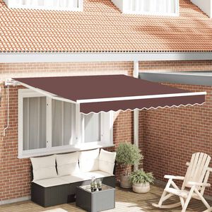 vidaXL Luifel automatisch uittrekbaar 300x250 cm bruin