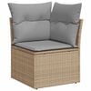 vidaXL Tuinbankenset 12 pcs Beige en Licht Grijs poly rattan