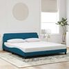vidaXL Bedframe met hoofdeinde "Dover" fluweel blauw 180x200 cm