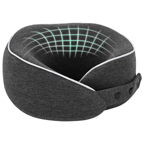 vidaXL Hoofdkussen met kussen Donkergrijs 28 x 28 x 14 cm Katoen