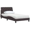 vidaXL Bed met matras stof donkerbruin 100x200 cm