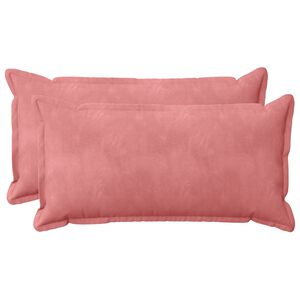 vidaXL Kussen met kussen HOUTEN 2 st Roze fluweel