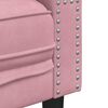 vidaXL Fauteuil Chesterfield-stijl fluweel roze