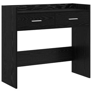 vidaXL Wandtafel Zwart eiken 90 x 35 x 80 cm Bewerkt hout