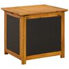 vidaXL Tuinopslagdoos 88 L Massief Acaciahout 60 x 50 x 56 cm Zwart