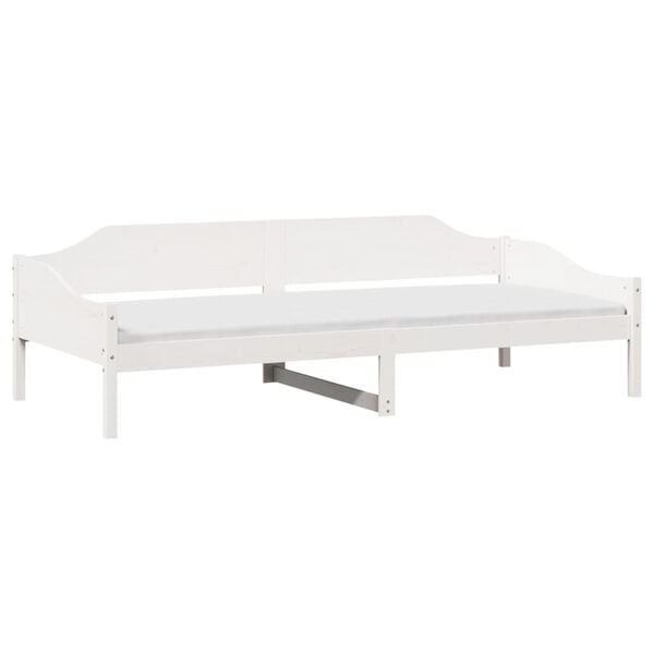 vidaXL Bedframe zonder matras massief grenenhout wit 80x200 cm