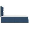 vidaXL Bed poef met matras en LED's 100x200 cm stof blauw