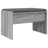 vidaXL Halbank met kussen Grijs Sonoma 63 x 38 x 40 cm