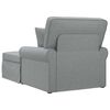 vidaXL Chaise Lounge met Rok Lichtgrijs 91 x 157 x 91 cm Stof