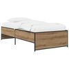 vidaXL Bedframe Artisanaal eiken 80 x 200 cm Bewerkt hout