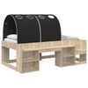 vidaXL Bed met Tunnel 3 st Sonoma Eiken en Zwart Bewerkt hout