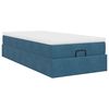 vidaXL Ottoman bed met matras 90x200cm fluweel donkerblauw