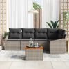 vidaXL Tuin Sofa Set 6 pcs Grijs
