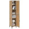 vidaXL Highboard Artisan Eiken 34,5 x 34 x 180 cm Bewerkt hout